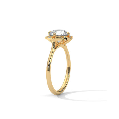 Flower Engagement Ring 18K | Lab Grown Diamond