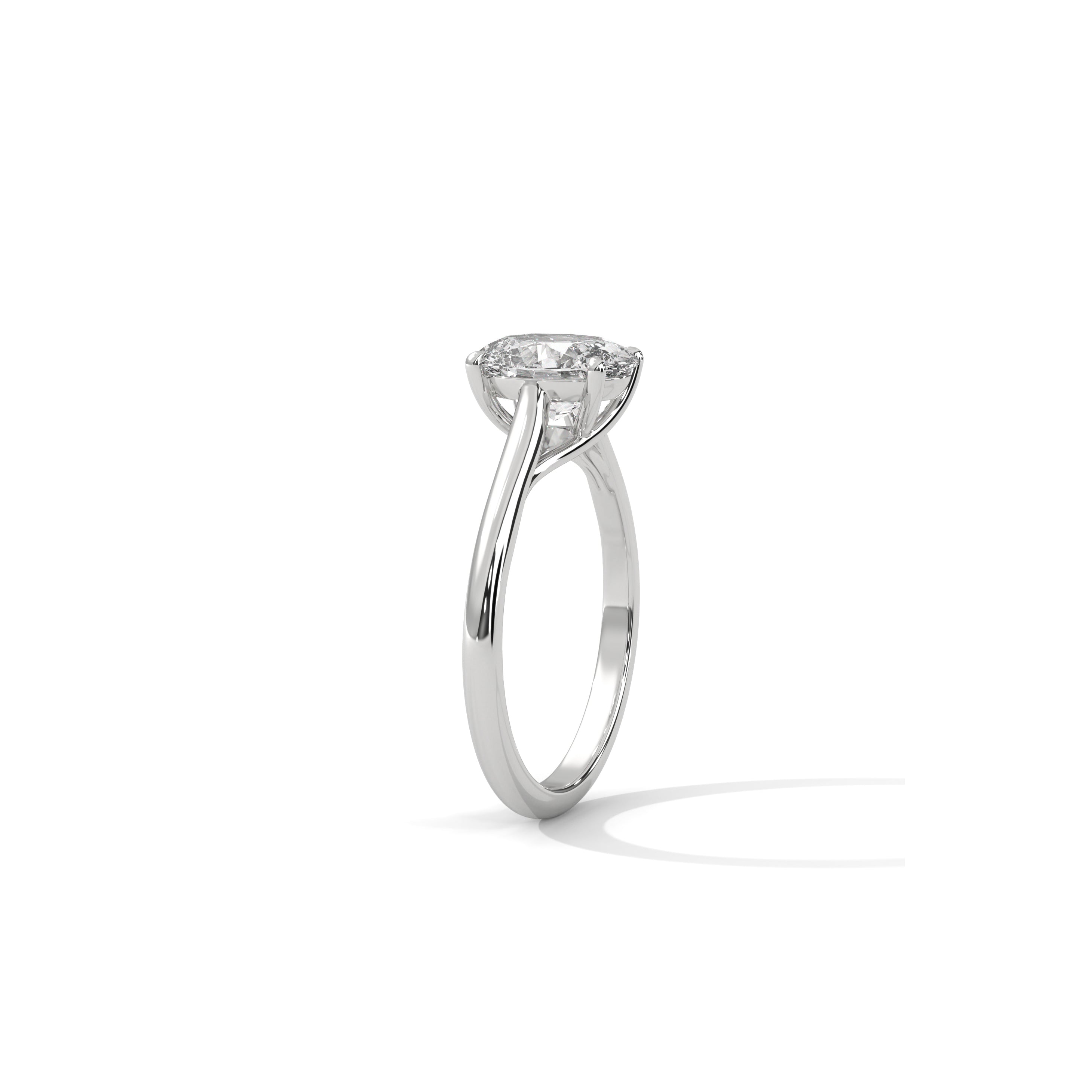 Oval Engagement Ring Platinum | Lab Grown Diamond