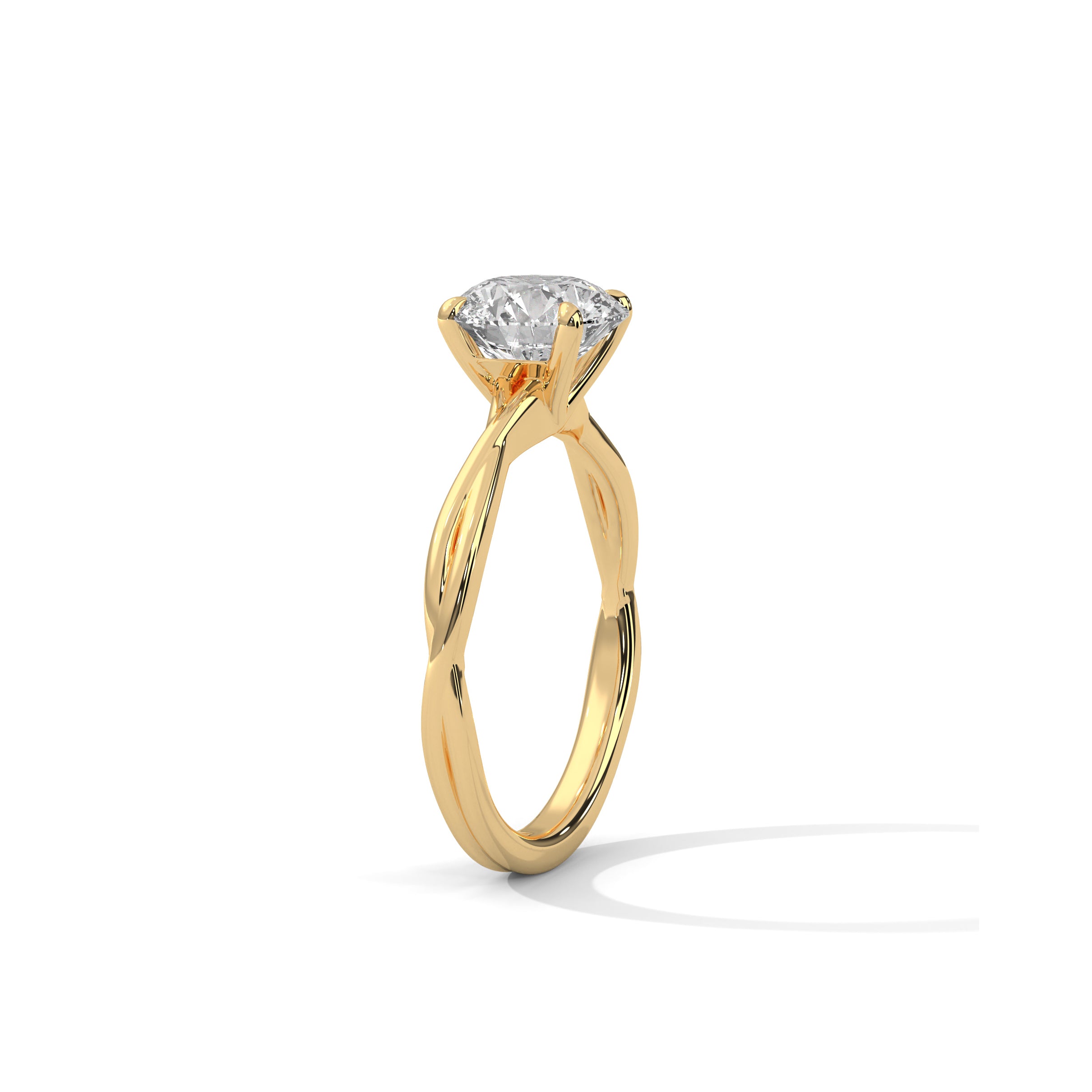 Twist Engagement Ring 18K | Lab Grown Diamond