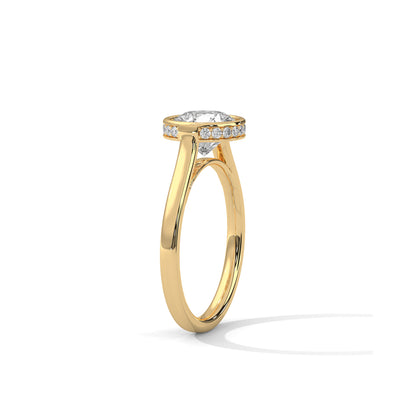 Bezel Set Engagement Ring 18K | Lab Grown Diamond