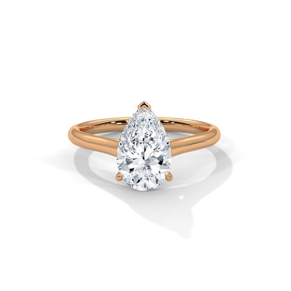 Pear Engagement Ring 18K Rose Gold | Lab Grown Diamond
