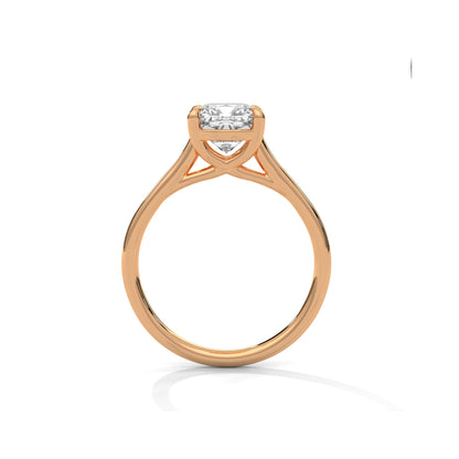 Cushion Engagement Ring 18K Rose Gold | Lab Grown Diamond