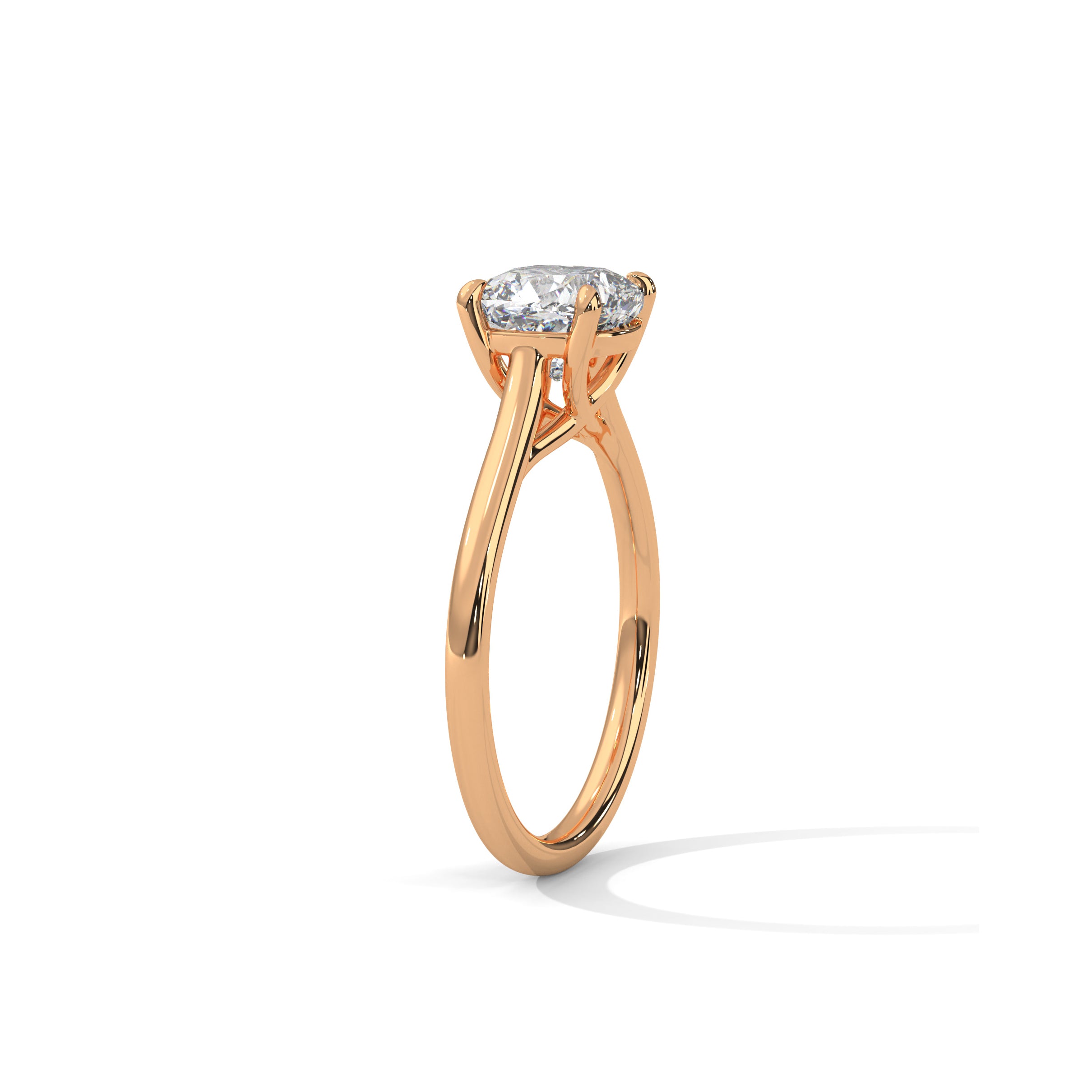 Cushion Engagement Ring 18K Rose Gold | Lab Grown Diamond