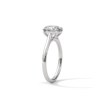 Oval Cathedral Engagement Platinum | Lab Grown Diamond