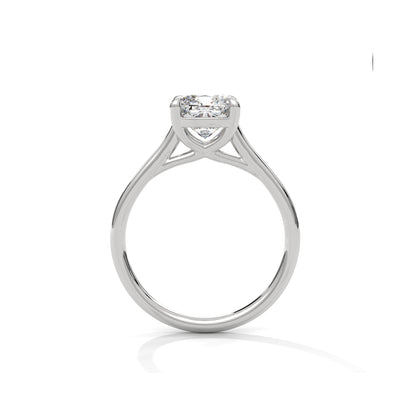 Cushion Engagement Ring Platinum | Lab Grown Diamond