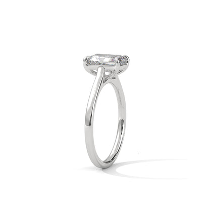 Emerald Engagement Ring Platinum | Lab Grown Diamond