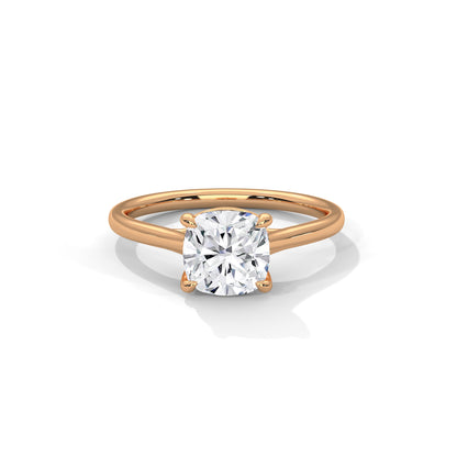 Cushion Engagement Ring 18K Rose Gold | Lab Grown Diamond