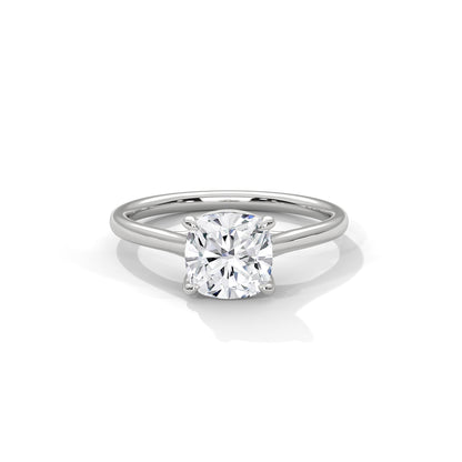 Cushion Engagement Ring Platinum | Lab Grown Diamond