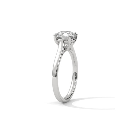 Four Prong Cathedral Engagement Ring Platinum | Lab Grown Diamond