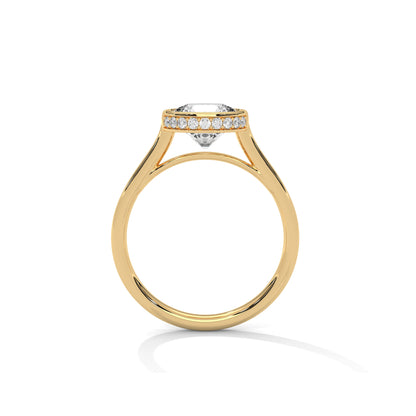 Bezel Set Engagement Ring 18K | Lab Grown Diamond