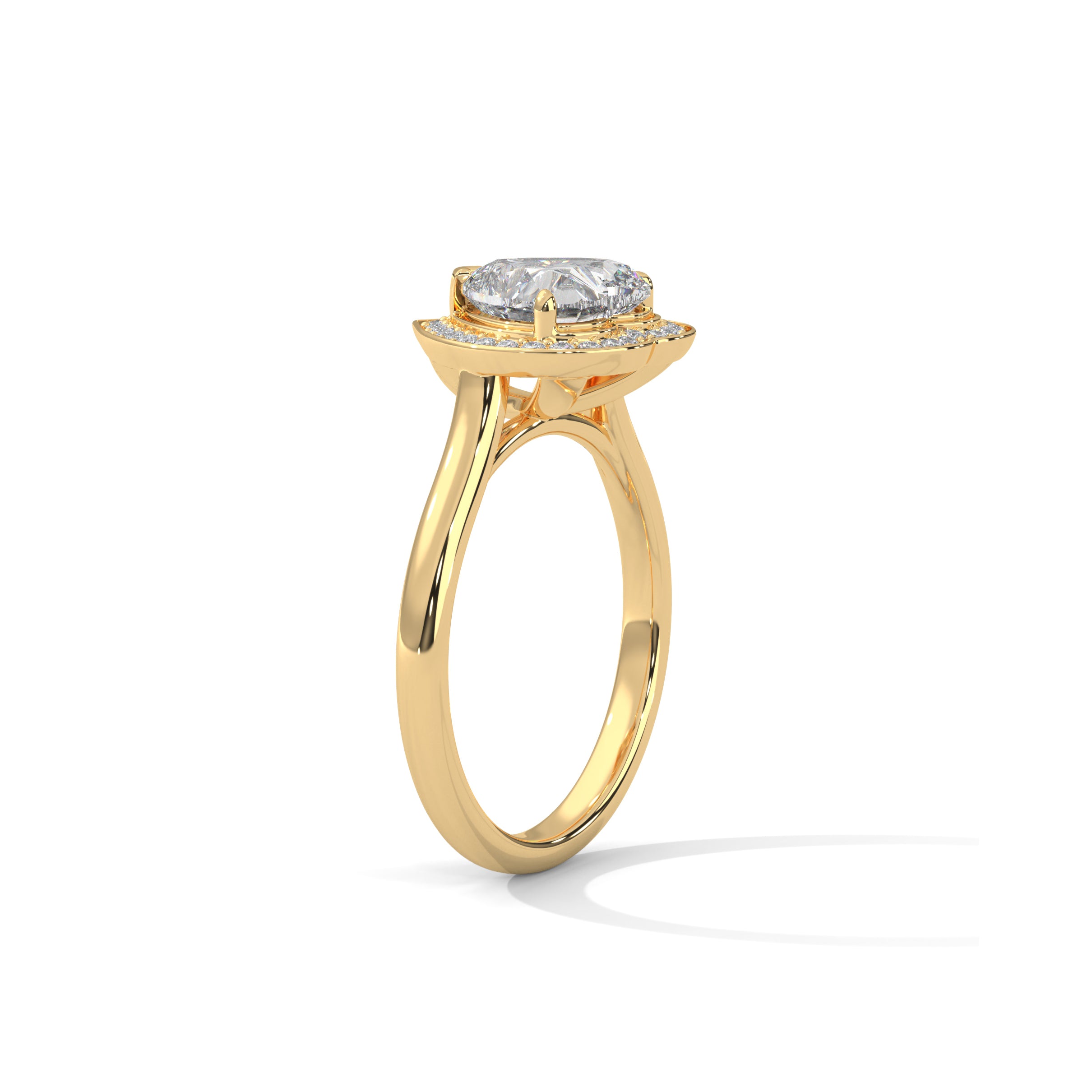 Heart Halo Engagement Ring 18K | Lab Grown Diamond