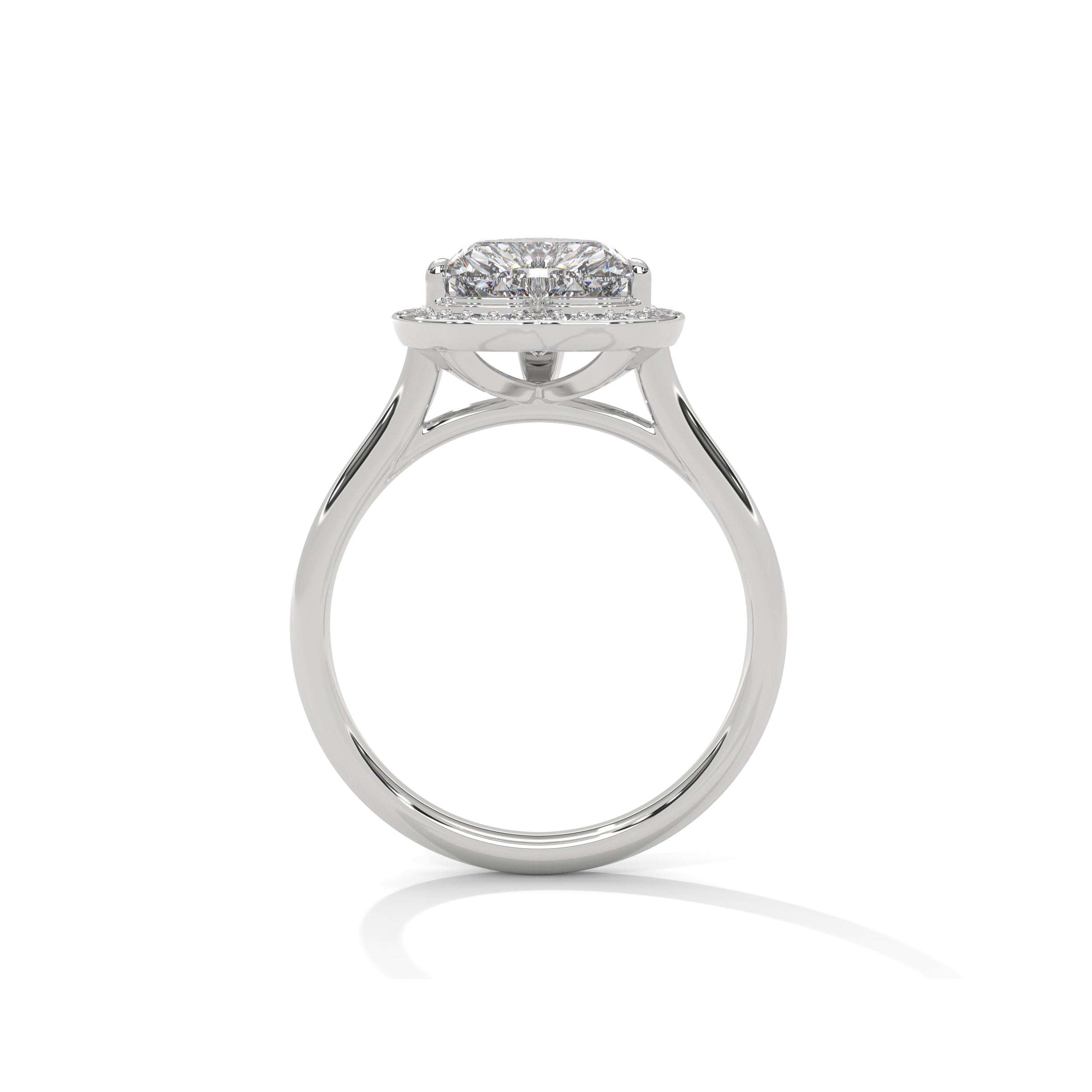 Heart Halo Engagement Ring Platinum | Lab Grown Diamond