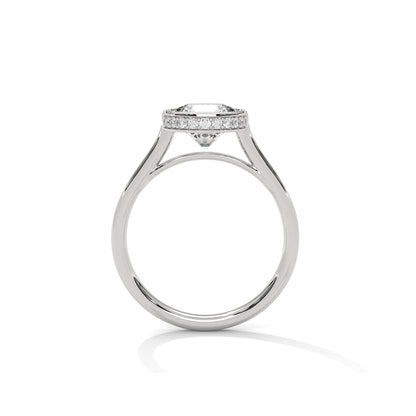 Bezel Set Engagement Ring Platinum | Lab Grown Diamond
