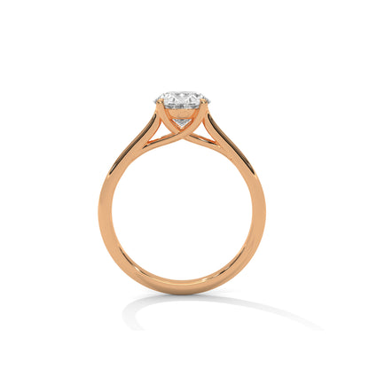 Oval Engagement Ring 18K Rose Gold | Lab Grown Diamond