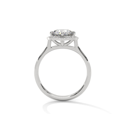 Flower Engagement Ring Platinum | Lab Grown Diamond