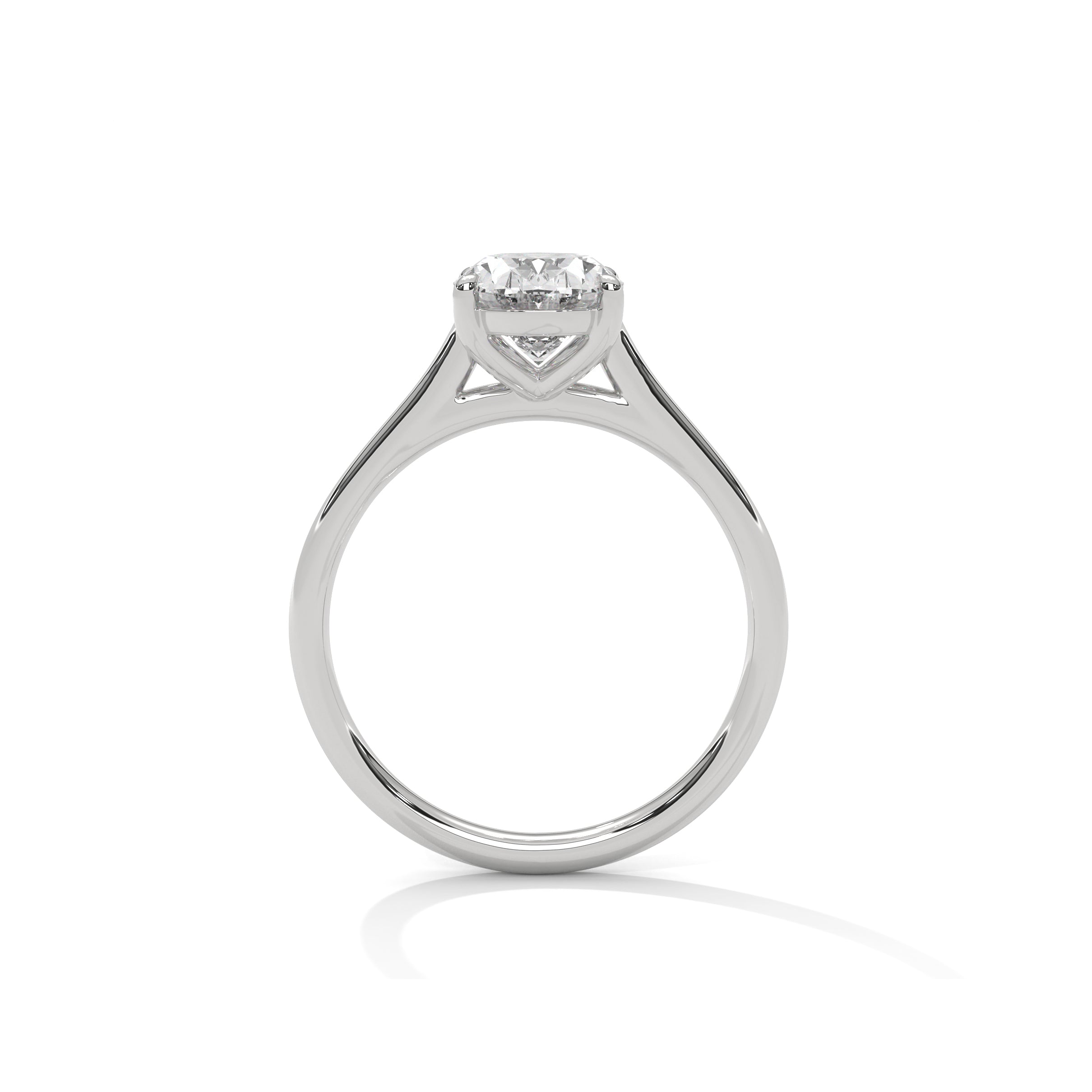Oval Cathedral Engagement Platinum | Lab Grown Diamond
