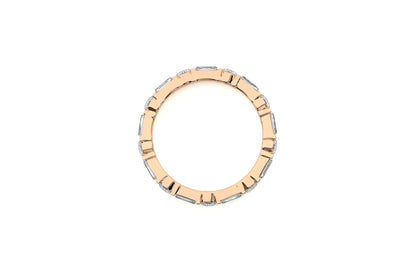 2.2 mm Lab Grown Diamond Baguette Wedding Ring 18K or Platinum