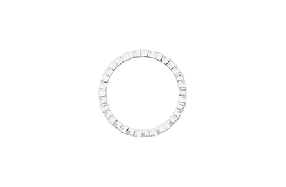 2.2mm Lab Grown Diamond "X" Design Wedding Ring 18K or Platinum