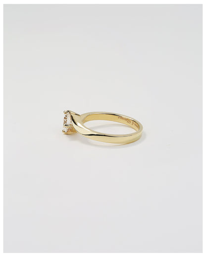 14K Yellow Gold Round Lab-Grown Diamond Engagement Ring | 1.00 ct