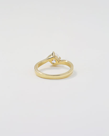 14K Yellow Gold Round Lab-Grown Diamond Engagement Ring | 1.00 ct