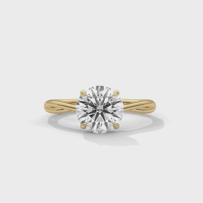 Twist Engagement Ring 18K | Lab Grown Diamond