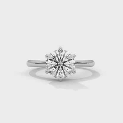 Six Prong Engagement Ring Platinum | Lab Grown Diamond
