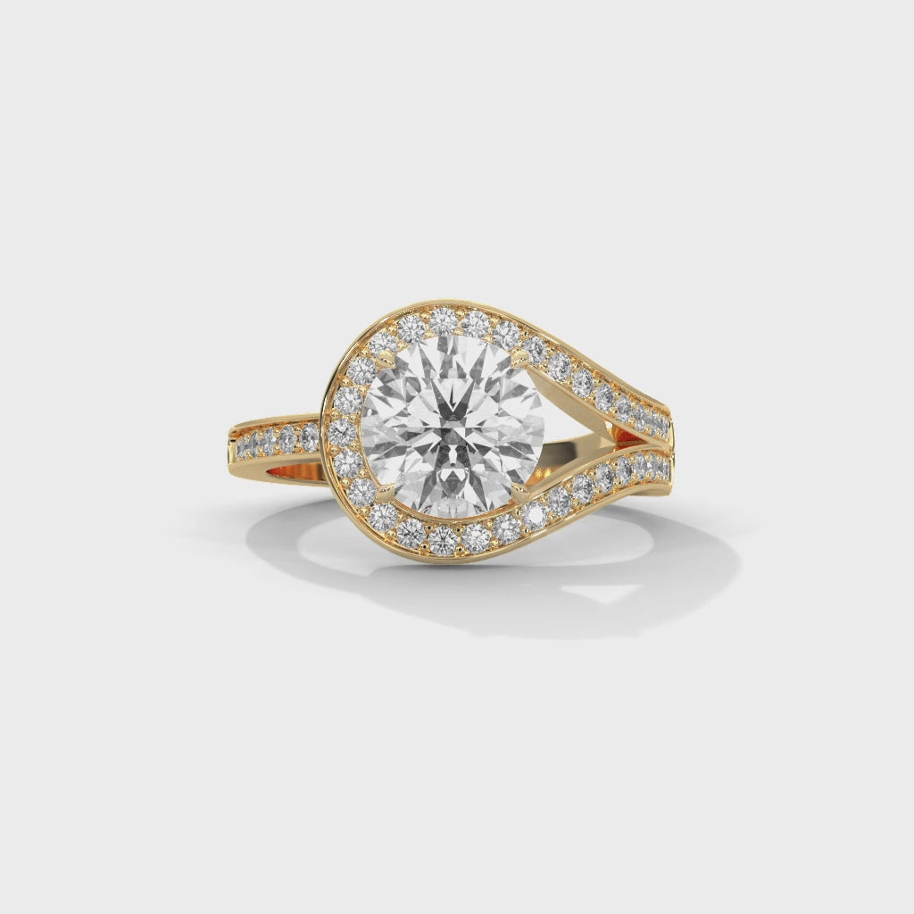 Infinite Halo Engagement Ring 18K | Lab Grown Diamond