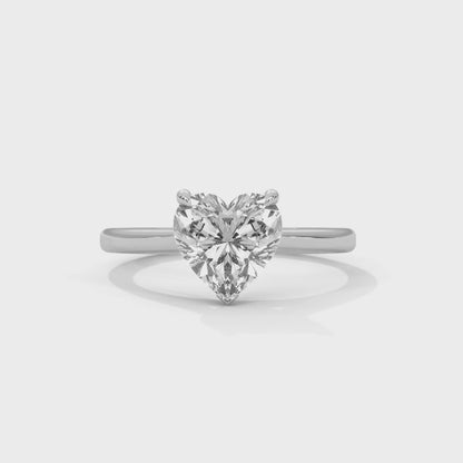 Heart Engagement Ring Platinum | Lab Grown Diamond