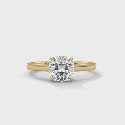 Cushion Cathedral Engagement Ring 18K | Lab Grown Diamond