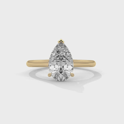 Pear Engagement Ring 18K | Lab Grown Diamond