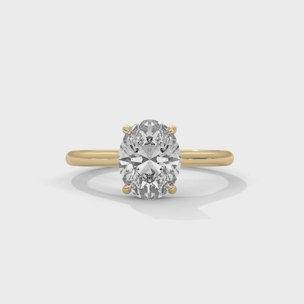 Oval Engagement Ring 18K | Lab Grown Diamond