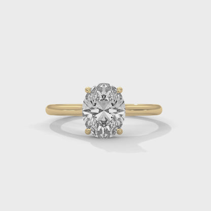 Oval Engagement Ring 18K | Lab Grown Diamond